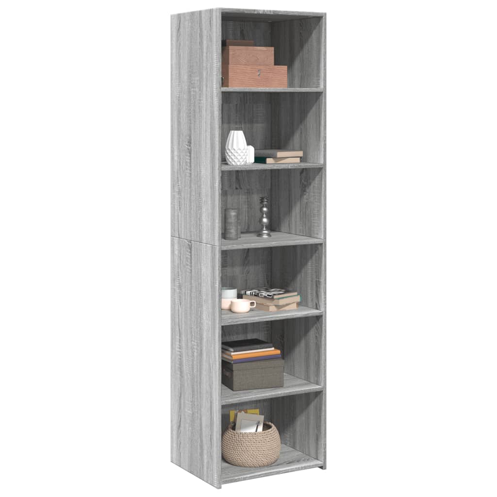 Credenza Grigio Sonoma 50x41x185 in Legno Multistrato - homemem39
