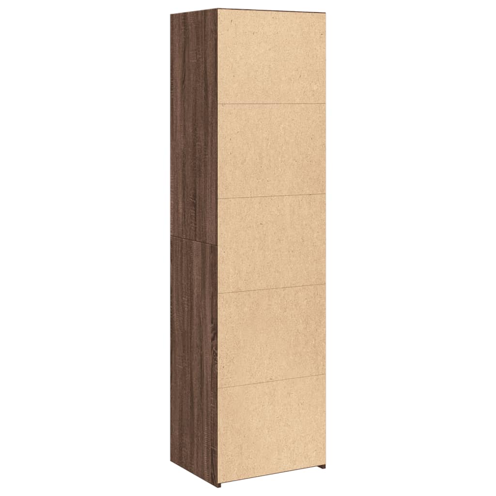 Credenza Rovere Marrone 50x41x185 in Legno Multistrato - homemem39