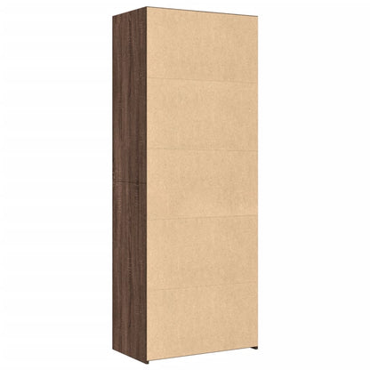 Credenza Rovere Marrone 70x41x185 cm in Legno Multistrato - homemem39