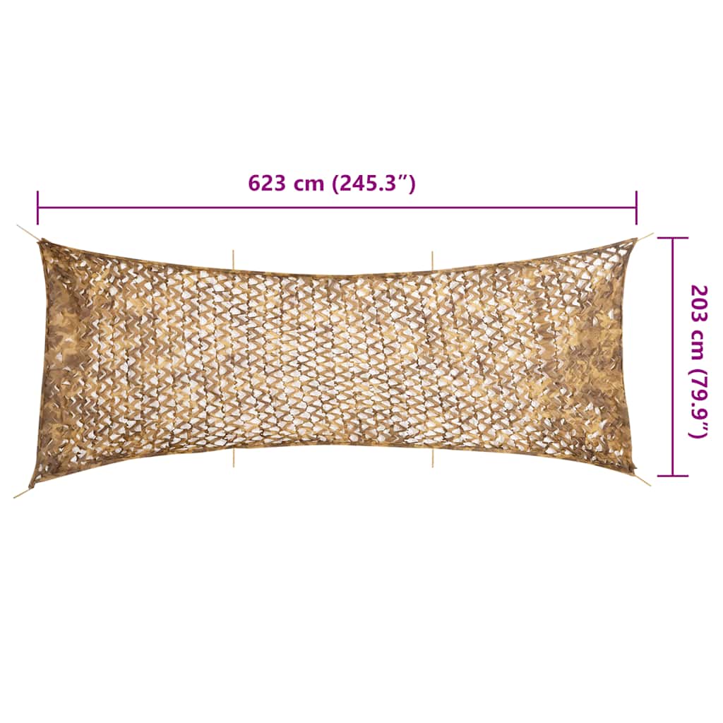 Rete Mimetica con Custodia di Conservazione 623x203 cm Sabbia | homemem39