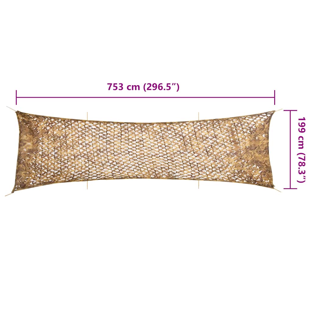 Rete Mimetica con Custodia di Conservazione 753x199 cm Sabbia | homemem39