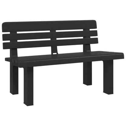 Panchina da Giardino Antracite 110x52x71 cm in Polipropilene | homemem39