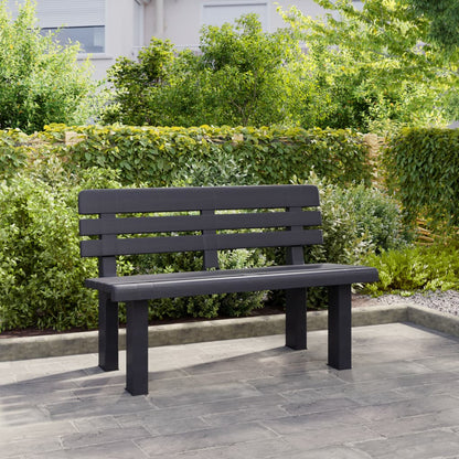 Panchina da Giardino Antracite 110x52x71 cm in Polipropilene | homemem39