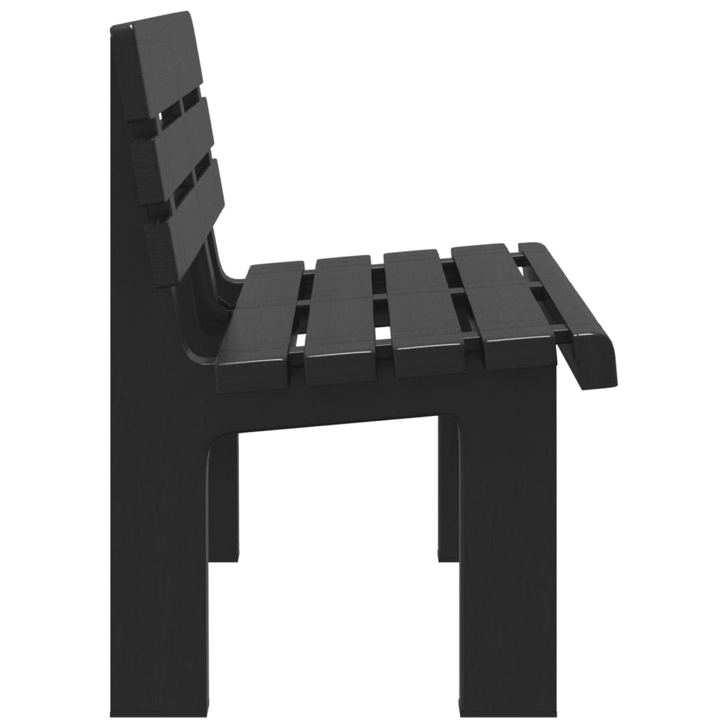 Panchina da Giardino Antracite 110x52x71 cm in Polipropilene | homemem39