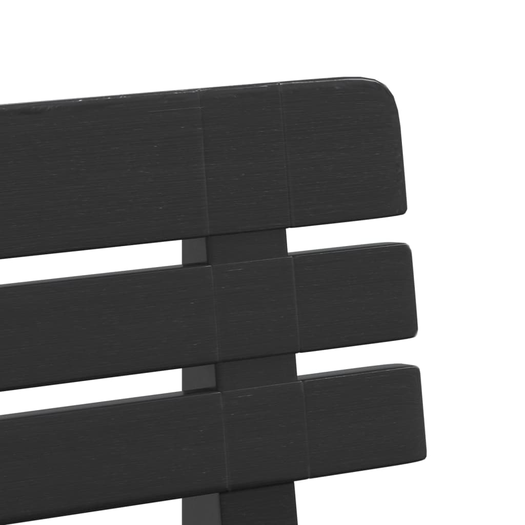Panchina da Giardino Antracite 110x52x71 cm in Polipropilene | homemem39