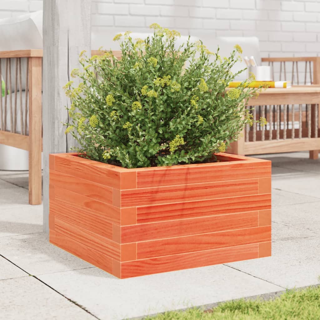Fioriera Giardino Marrone Cera 40x40x23 cm Legno Massello Pino - homemem39