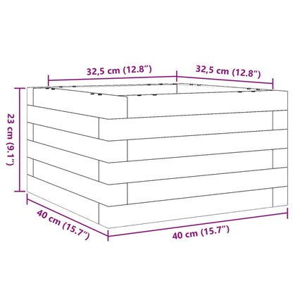 Fioriera da Giardino 40x40x23 cm in Legno Massello di Douglas | homemem39