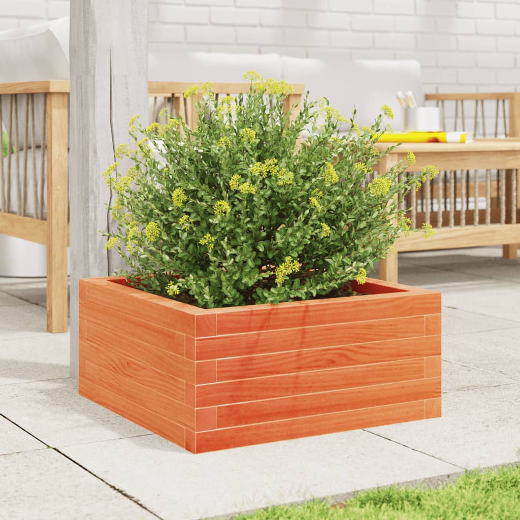Fioriera Giardino Marrone Cera 50x50x23 cm Legno Massello Pino | homemem39