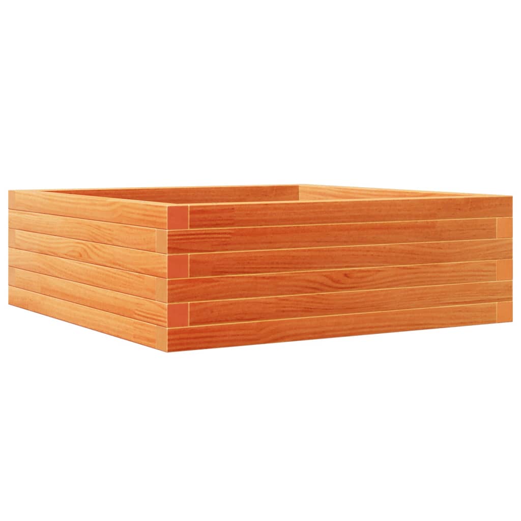 Fioriera Giardino Marrone Cera 70x70x23 cm Legno Massello Pino | homemem39