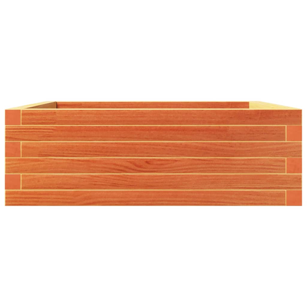 Fioriera Giardino Marrone Cera 70x70x23 cm Legno Massello Pino | homemem39