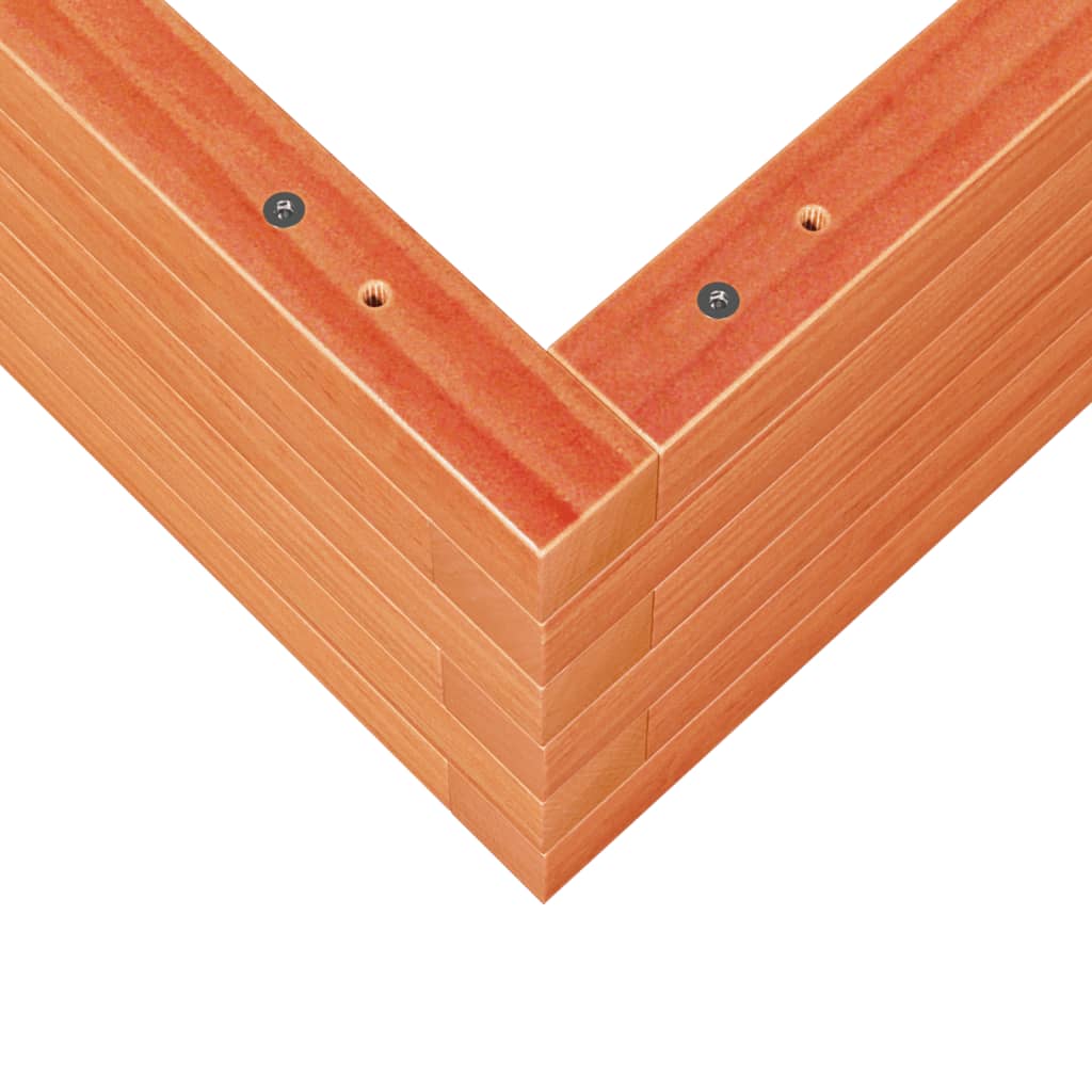 Fioriera Giardino Marrone Cera 70x70x23 cm Legno Massello Pino | homemem39
