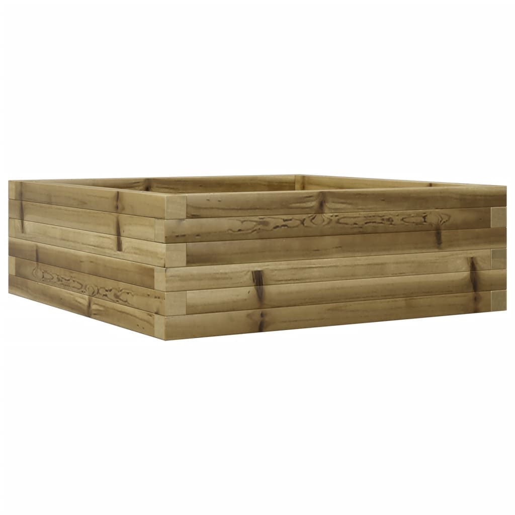 Fioriera da Giardino 70x70x23 cm in Legno di Pino Impregnato - homemem39