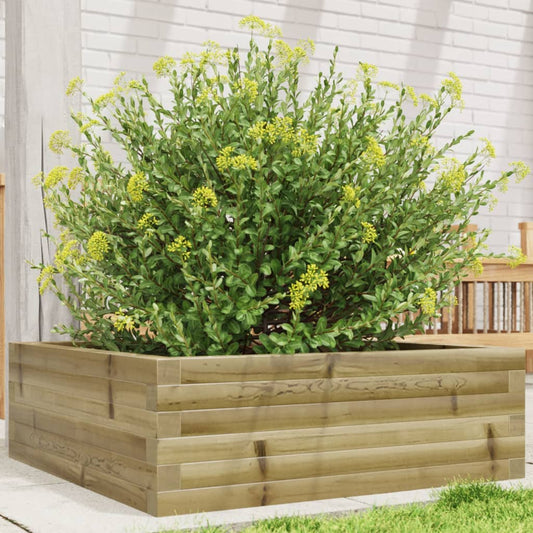 Fioriera da Giardino 70x70x23 cm in Legno di Pino Impregnato - homemem39