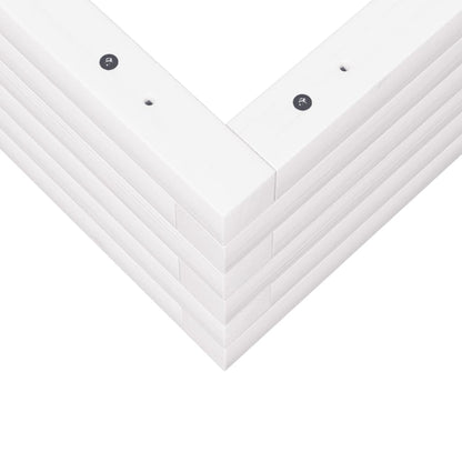 Fioriera da Giardino Bianca 80x80x23 cm Legno Massello di Pino | homemem39