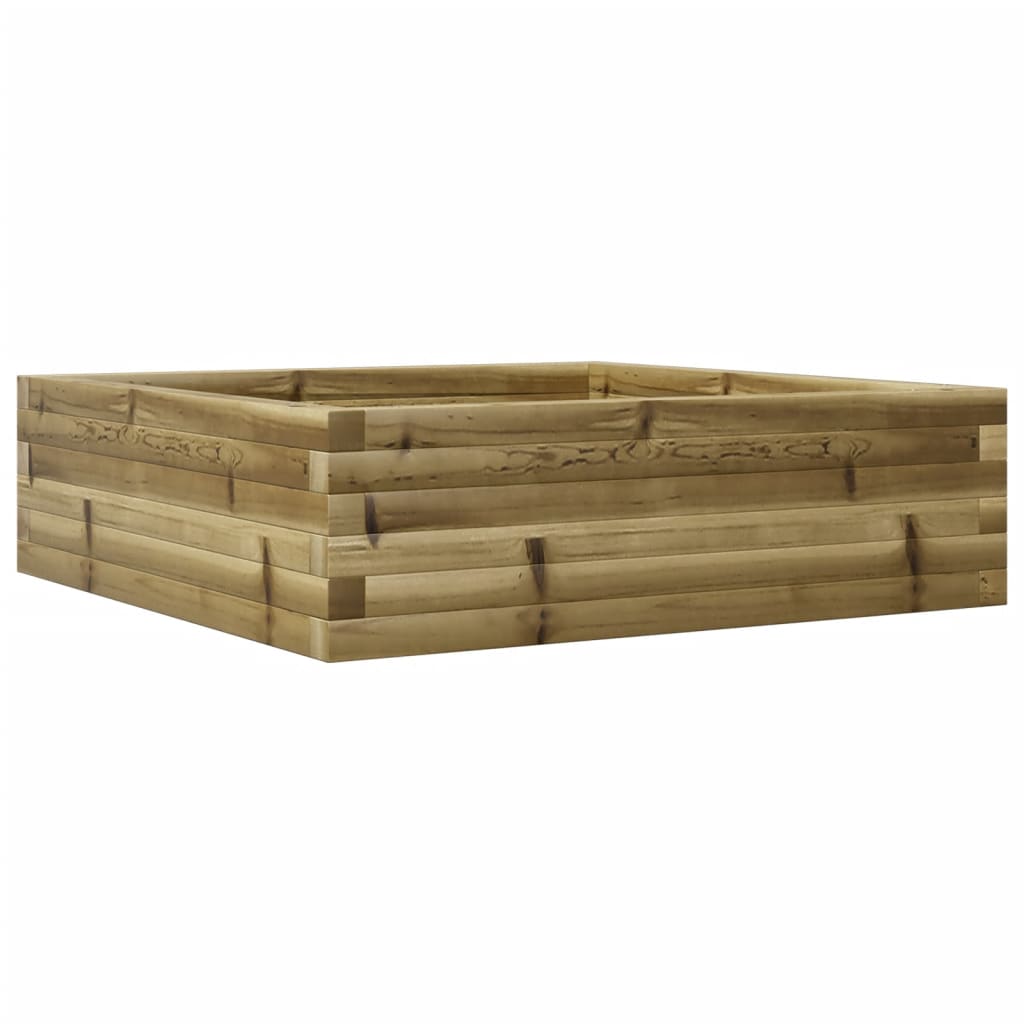 Fioriera da Giardino 80x80x23 cm in Legno di Pino Impregnato - homemem39