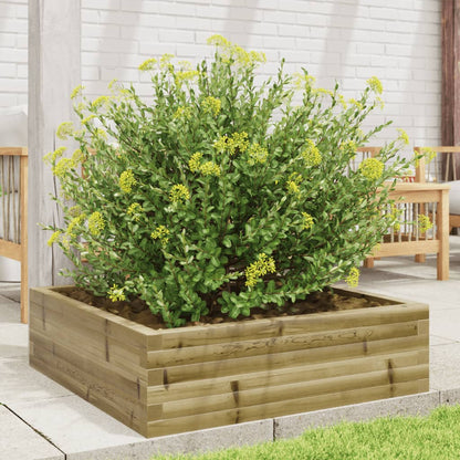 Fioriera da Giardino 80x80x23 cm in Legno di Pino Impregnato - homemem39