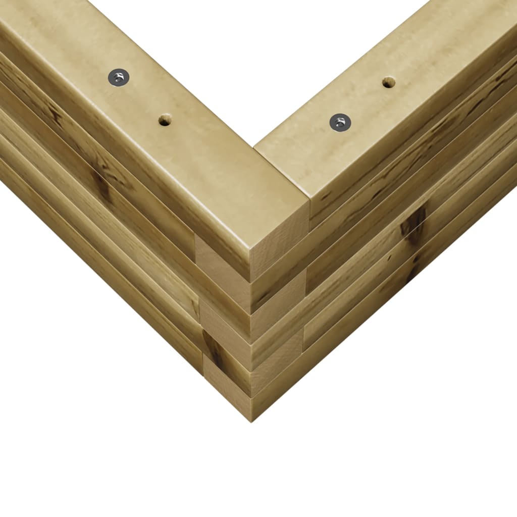 Fioriera da Giardino 80x80x23 cm in Legno di Pino Impregnato - homemem39