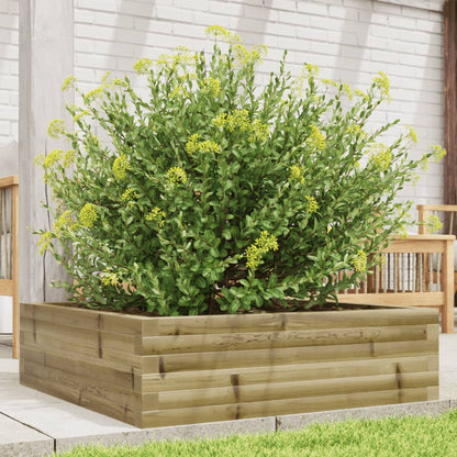 Fioriera da Giardino 80x80x23 cm in Legno di Pino Impregnato - homemem39
