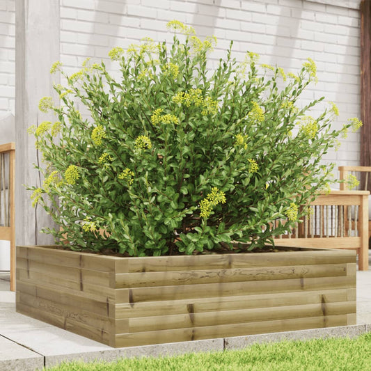 Fioriera da Giardino 80x80x23 cm in Legno di Pino Impregnato - homemem39