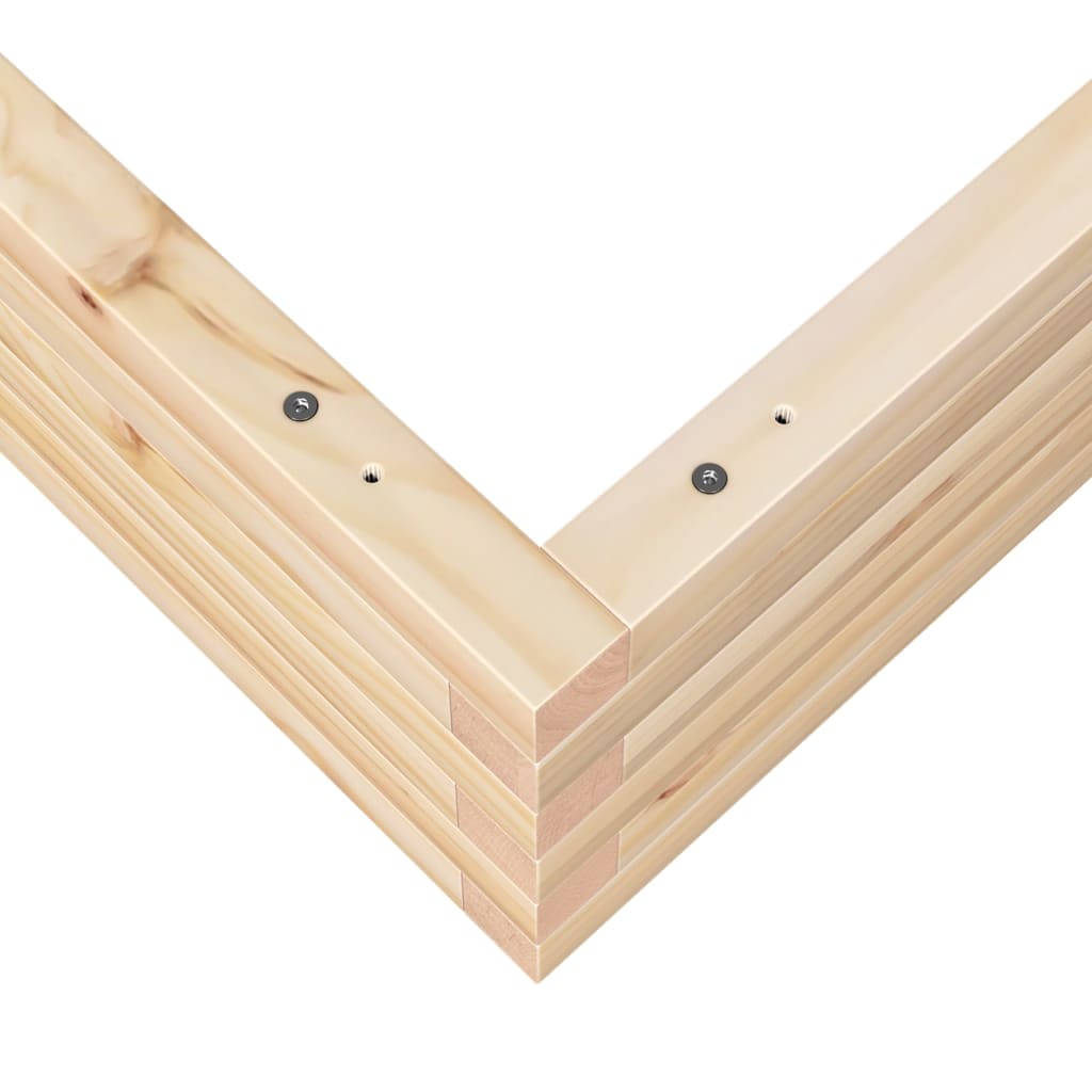 Fioriera da Giardino 90x90x23 cm in Legno Massello di Pino - homemem39