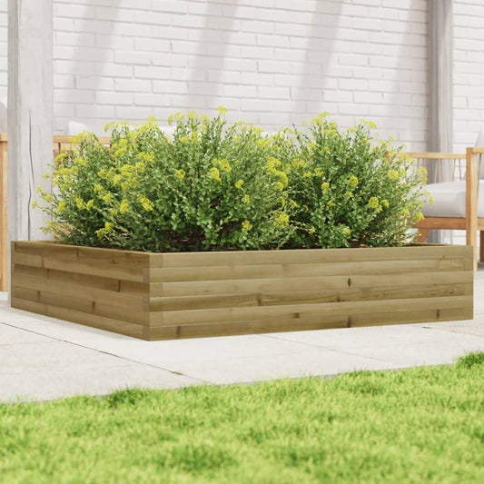 Fioriera da Giardino 110x110x23 cm in Legno di Pino Impregnato - homemem39