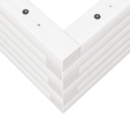 Fioriera da Giardino Bianca 70x40x23 cm Legno Massello di Pino - homemem39