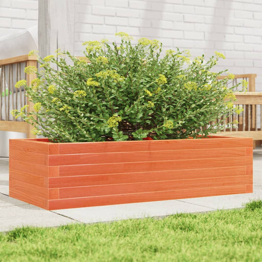 Fioriera Giardino Marrone Cera 90x40x23 cm Legno Massello Pino | homemem39