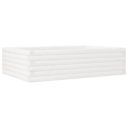 Fioriera da Giardino Bianca 90x60x23 cm Legno Massello di Pino | homemem39