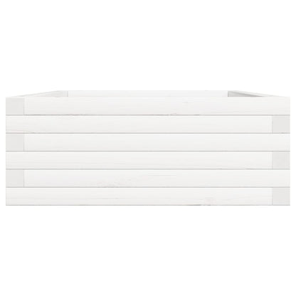 Fioriera da Giardino Bianca 90x60x23 cm Legno Massello di Pino | homemem39