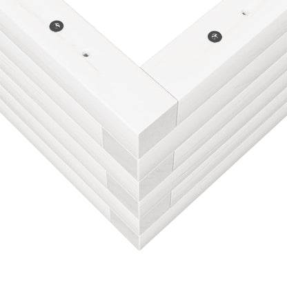 Fioriera da Giardino Bianca 90x60x23 cm Legno Massello di Pino | homemem39