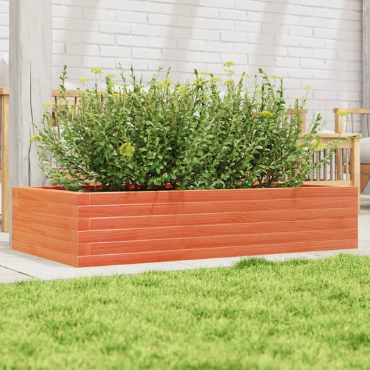Fioriera Giardino Marrone Cera 110x60x23 cm Legno Massello Pino | homemem39