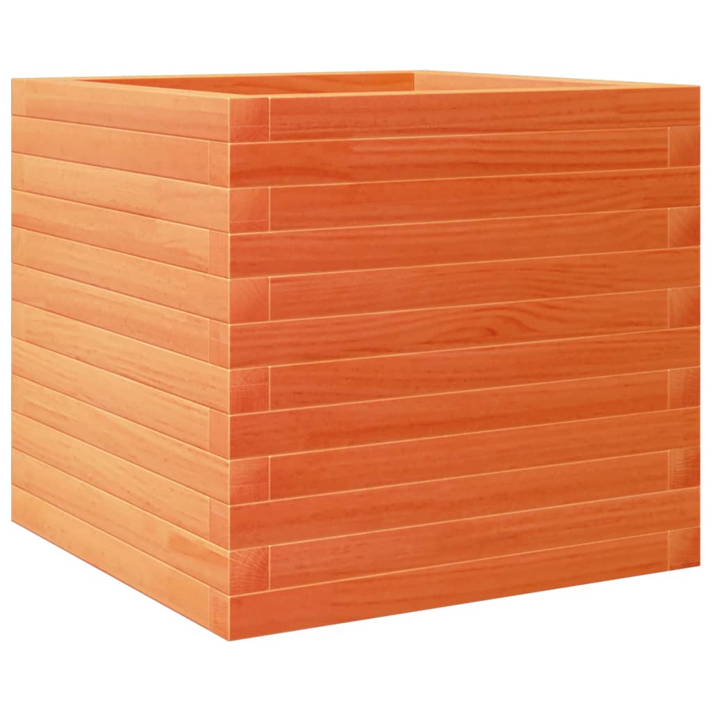 Fioriera Giardino Marrone Cera 50x50x45,5cm Legno Massello Pino | homemem39