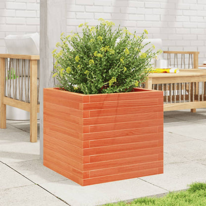 Fioriera Giardino Marrone Cera 50x50x45,5cm Legno Massello Pino | homemem39
