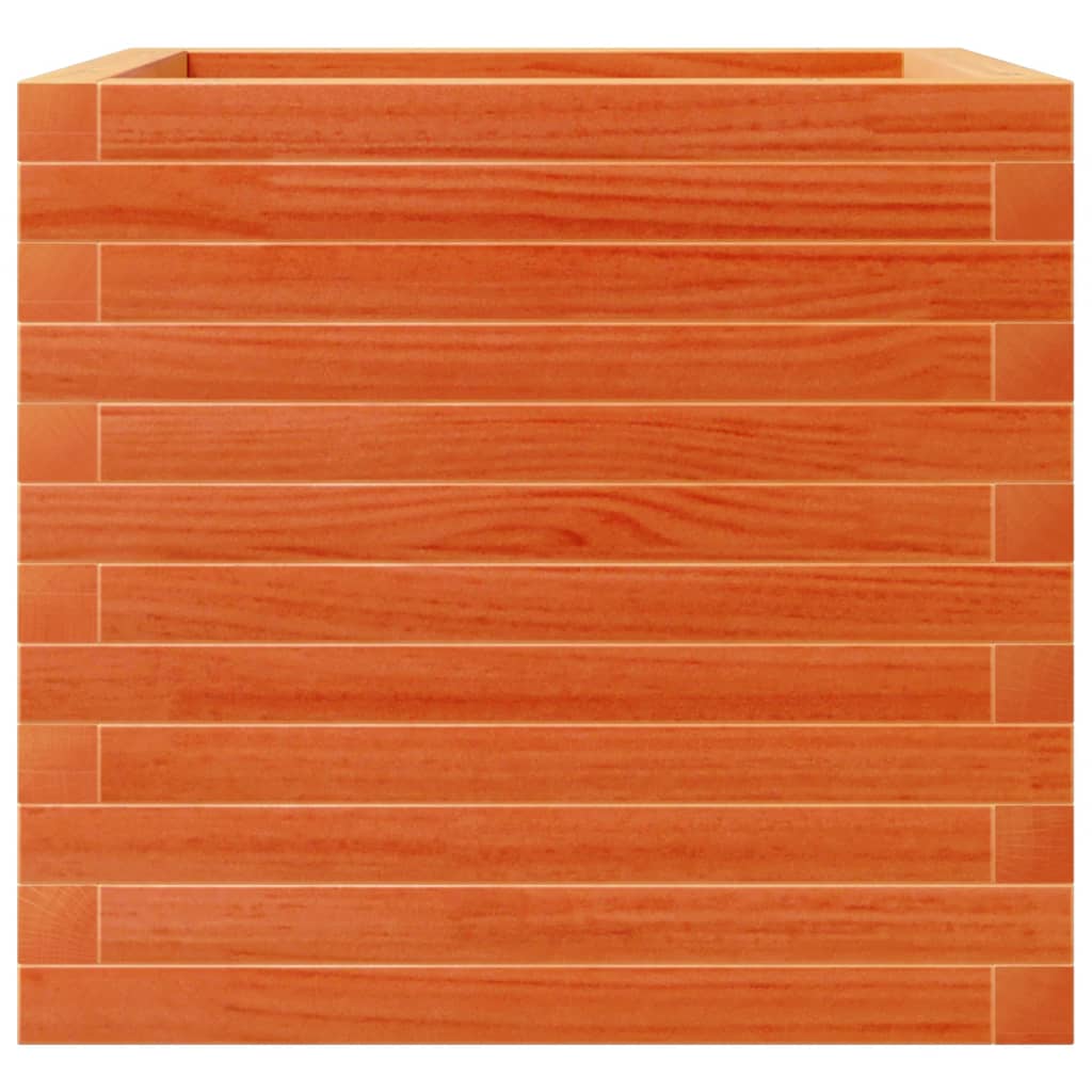 Fioriera Giardino Marrone Cera 50x50x45,5cm Legno Massello Pino | homemem39