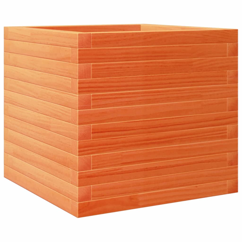 Fioriera Giardino Marrone Cera 50x50x45,5cm Legno Massello Pino | homemem39