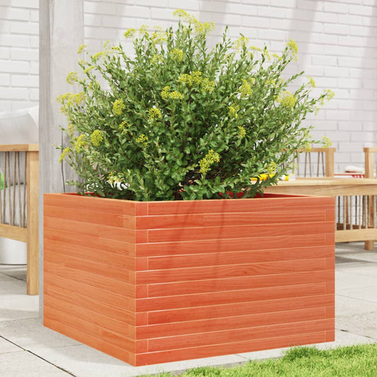 Fioriera Giardino Marrone Cera 70x70x45,5cm Legno Massello Pino | homemem39