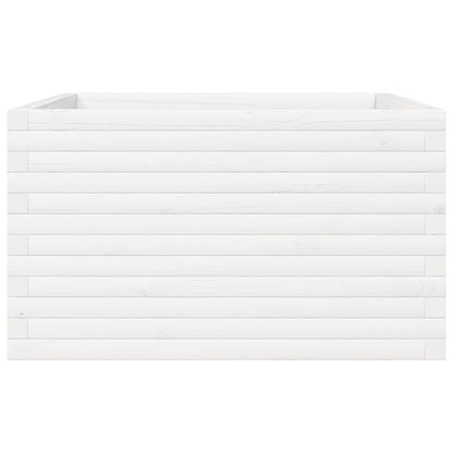 Fioriera da Giardino Bianca 80x80x45,5cm Legno Massello di Pino - homemem39