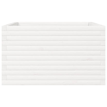 Fioriera da Giardino Bianca 80x80x45,5cm Legno Massello di Pino - homemem39