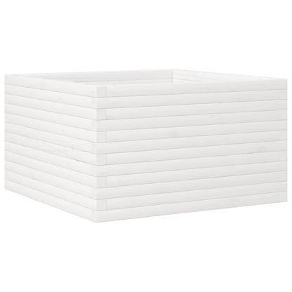 Fioriera da Giardino Bianca 80x80x45,5cm Legno Massello di Pino - homemem39