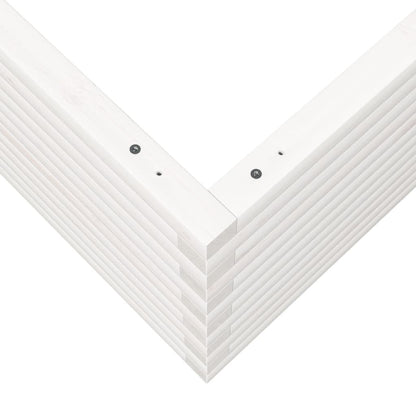 Fioriera da Giardino Bianca 80x80x45,5cm Legno Massello di Pino - homemem39