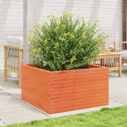 Fioriera Giardino Marrone Cera 80x80x45,5cm Legno Massello Pino | homemem39