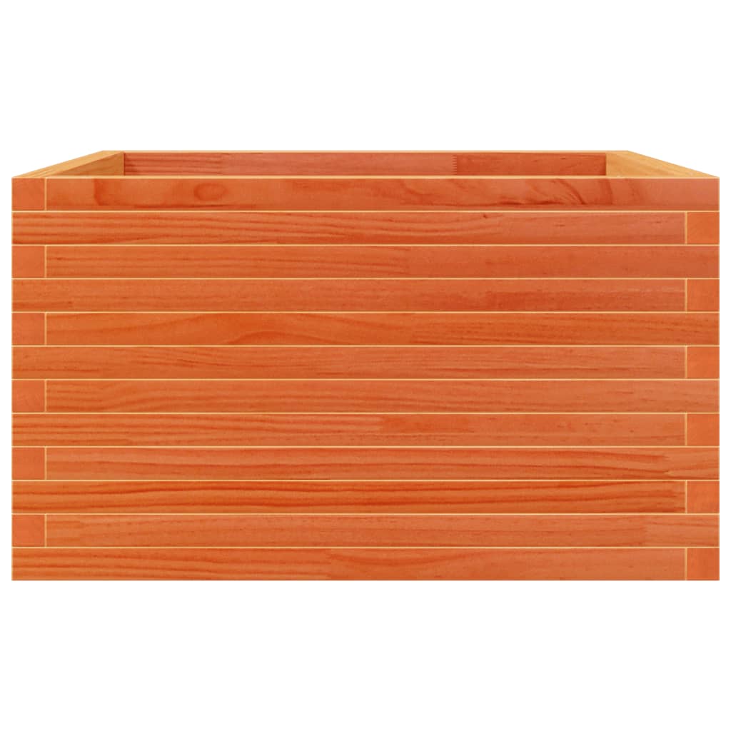 Fioriera Giardino Marrone Cera 80x80x45,5cm Legno Massello Pino | homemem39