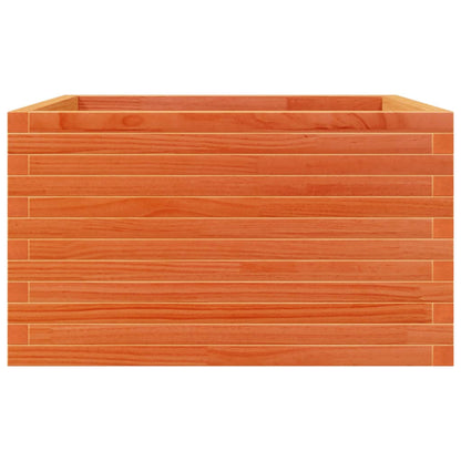 Fioriera Giardino Marrone Cera 80x80x45,5cm Legno Massello Pino | homemem39