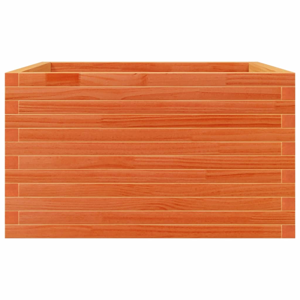 Fioriera Giardino Marrone Cera 80x80x45,5cm Legno Massello Pino | homemem39