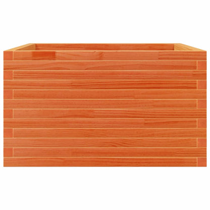 Fioriera Giardino Marrone Cera 80x80x45,5cm Legno Massello Pino | homemem39