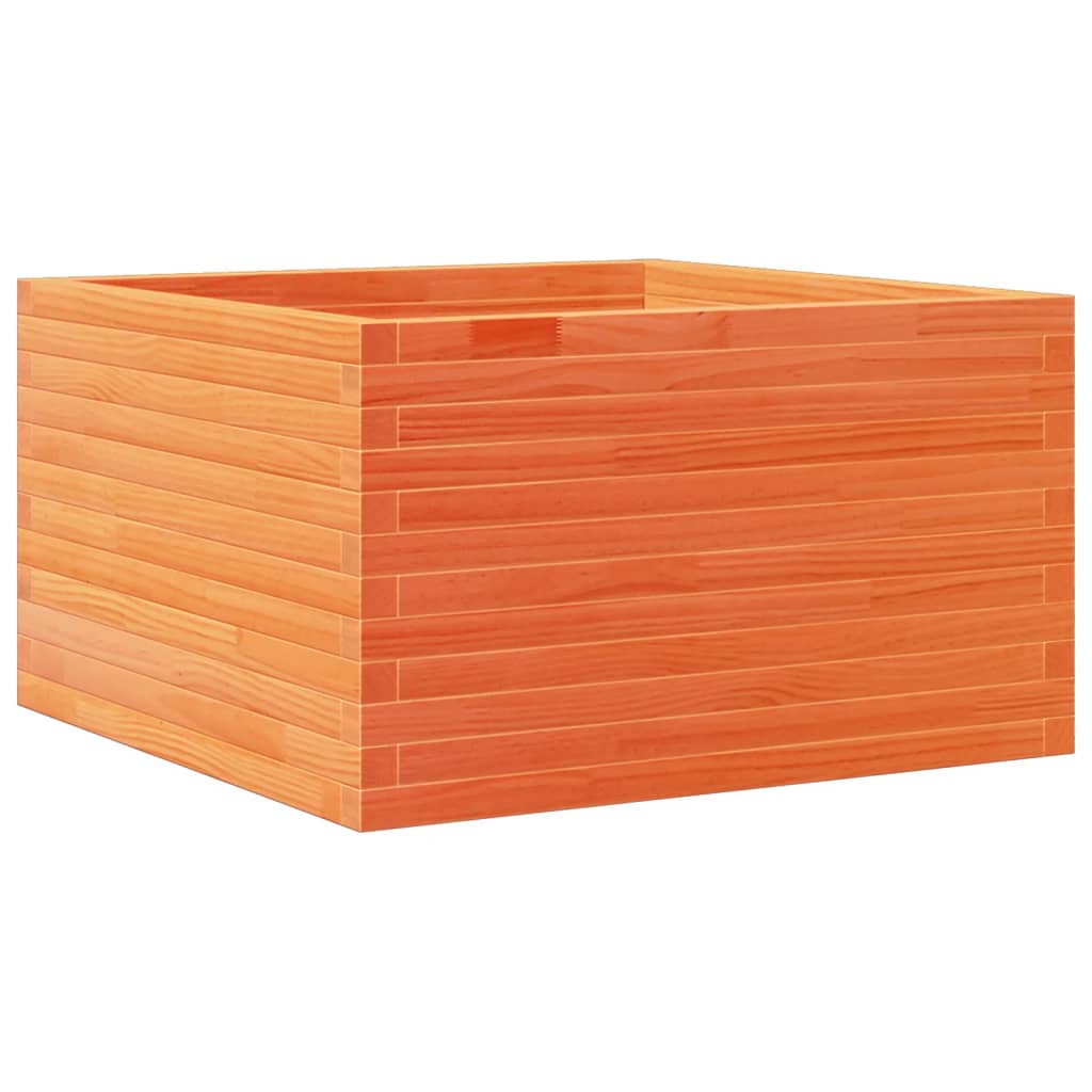 Fioriera Giardino Marrone Cera 80x80x45,5cm Legno Massello Pino | homemem39