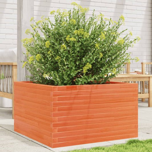 Fioriera Giardino Marrone Cera 80x80x45,5cm Legno Massello Pino | homemem39