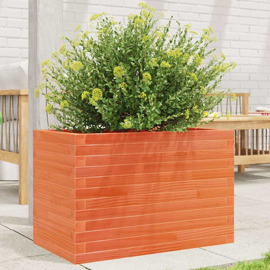 Fioriera Giardino Marrone Cera 70x40x45,5cm Legno Massello Pino | homemem39