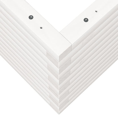 Fioriera da Giardino Bianca 90x40x45,5cm Legno Massello di Pino