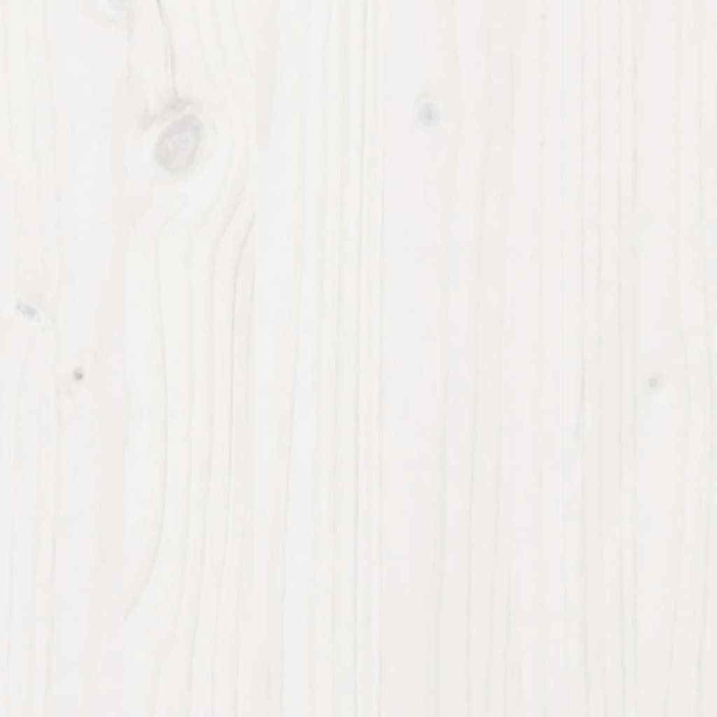 Fioriera da Giardino Bianca 90x40x45,5cm Legno Massello di Pino